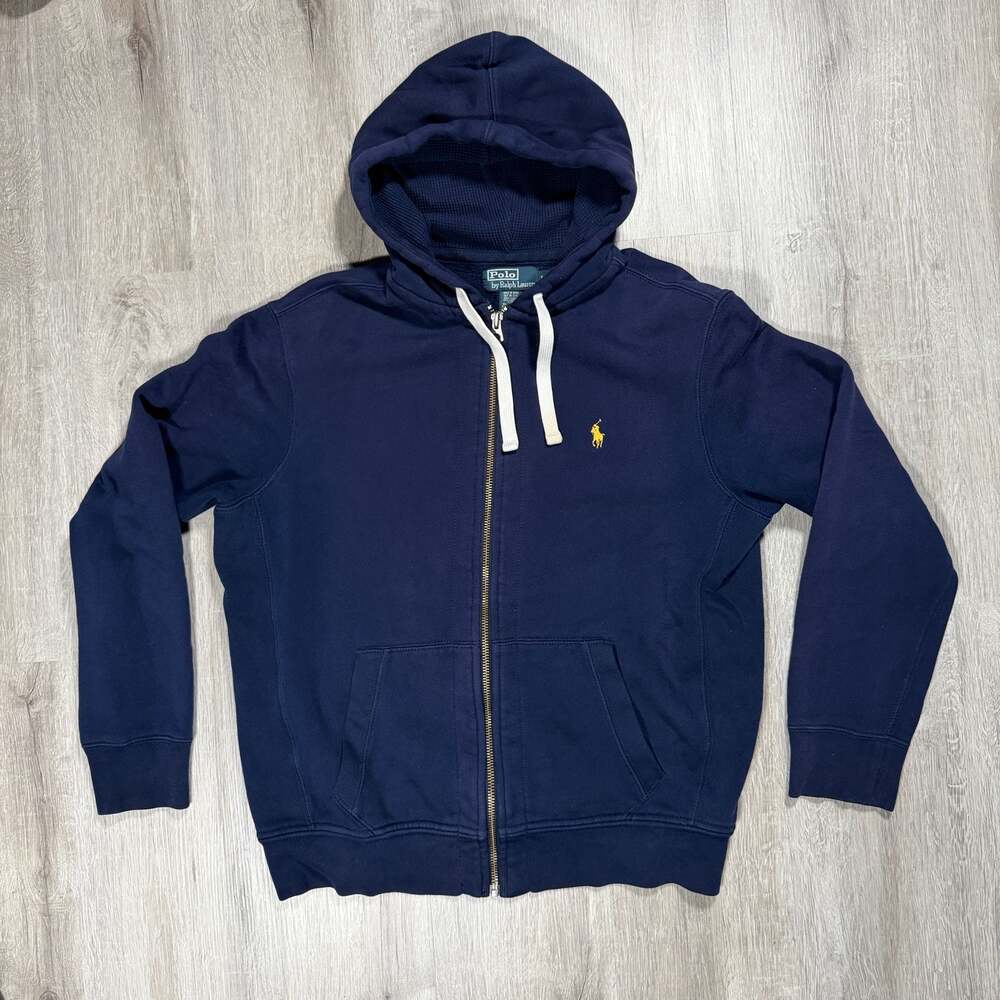 Polo by Ralph Lauren Full Zip Hoodie Navy Blue Size Large